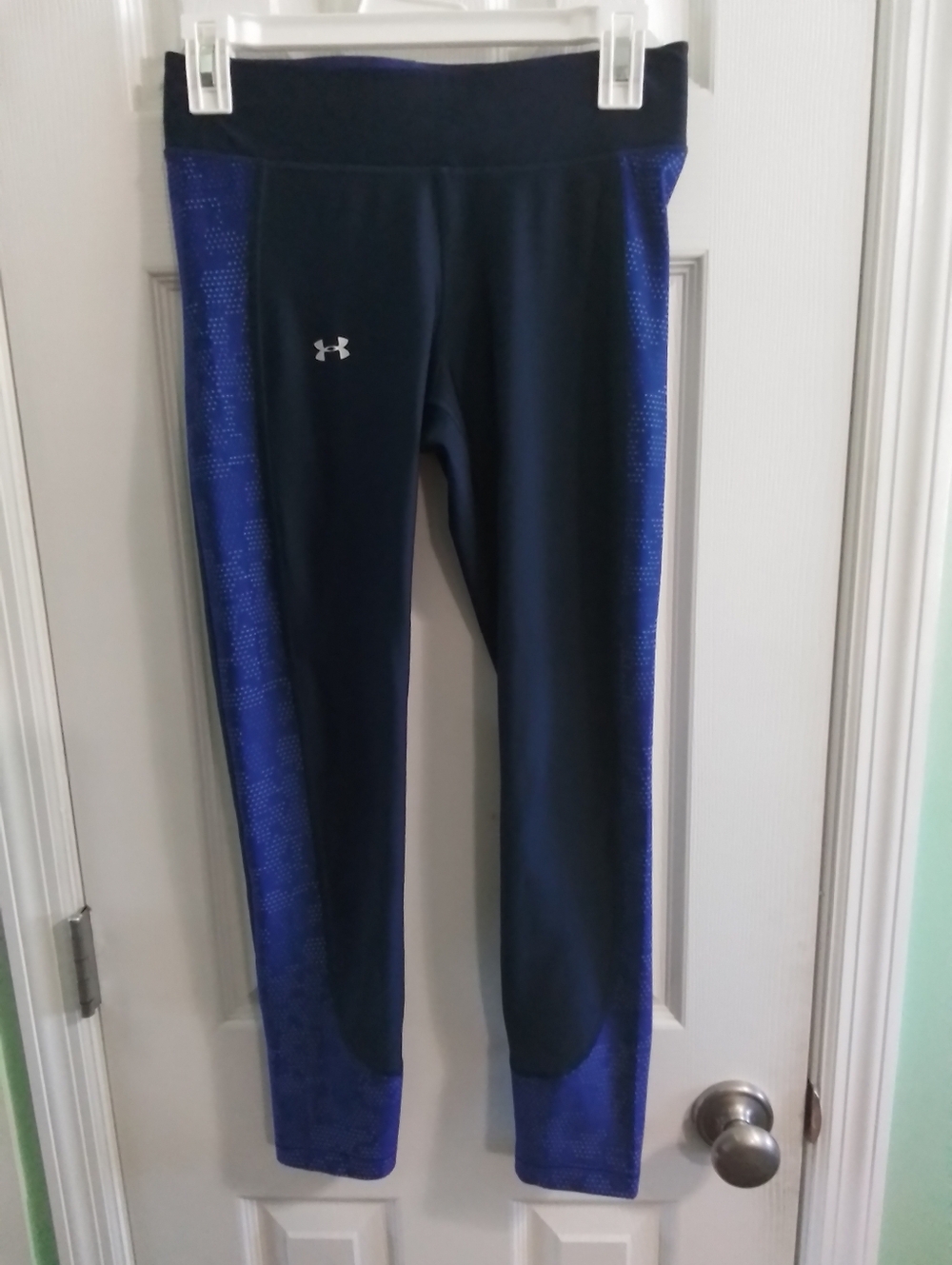 Under Armour Navy Leggings with Blue Side Panels